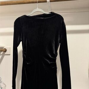 ZARA Black Velvet Dress